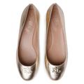 Ralph Lauren Shoes | Brand New Lauren Ralph Lauren Gisselle Leather Flat In Pale Gold - 7.5 | Color: Gold | Size: 7.5