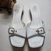 Coach Shoes | Coach White Sz 5 1/2b Slip-On Open Toe Nwt Sandals | Color: White | Size: 5.5