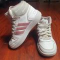 Adidas Shoes | Girl's Adidas High Top Shoes Size 10.5k | Color: Pink/White | Size: 10.5g