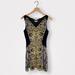 Madewell Dresses | Broadway & Broome V-Neck Sleeveless Silk Dress | Color: Black/Yellow | Size: 0