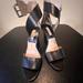 Michael Kors Shoes | Michael Kors Size Eur 371/2 Black Sandals With Ankle Straps 4.5 High Heels | Color: Black | Size: Eur 37 1/2