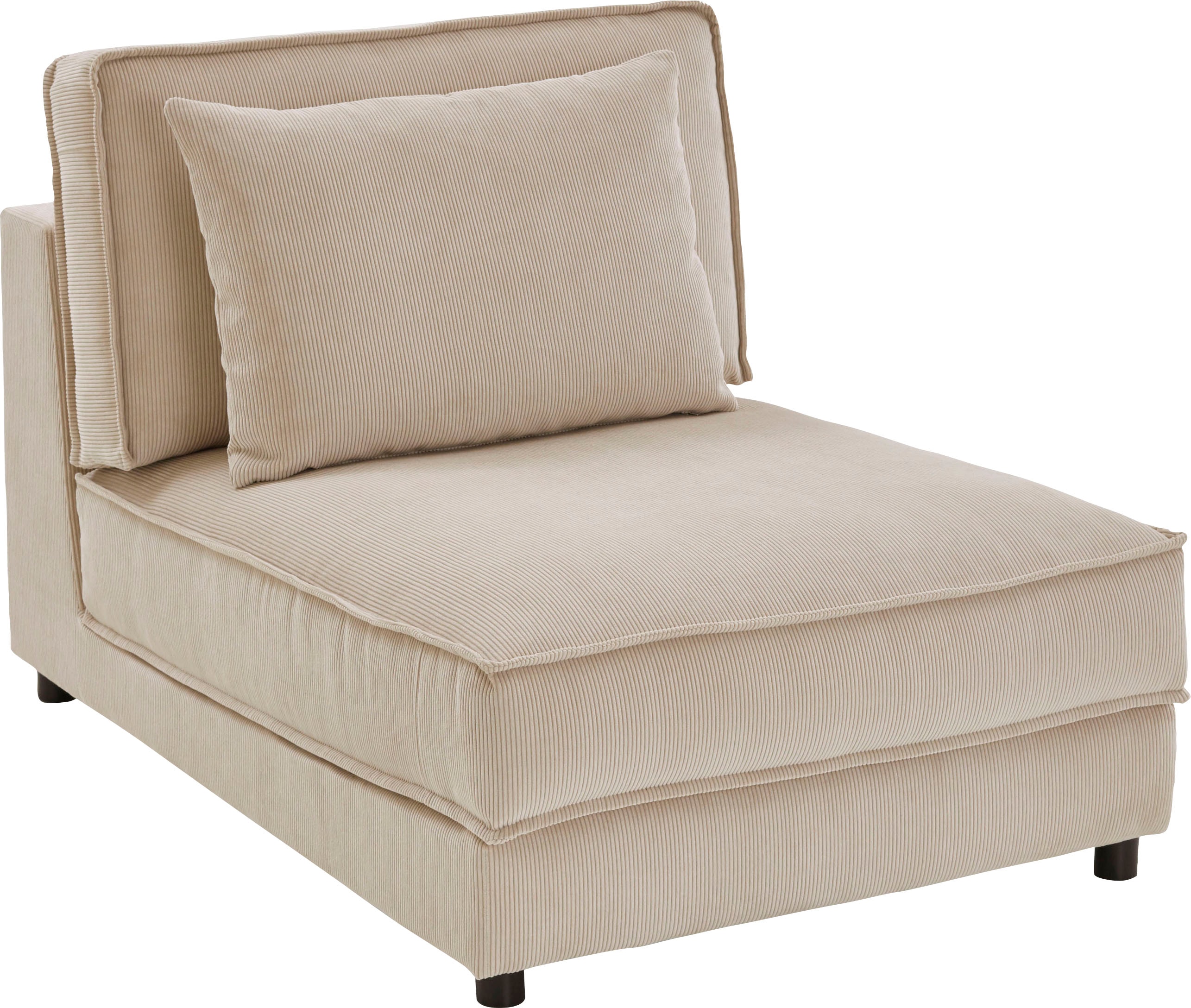 XXL-Sessel "Valan", beige (creme), B:81cm T:126cm, ATLANTIC HOME COLLECTION, Sessel, XXL-Sitzfläche, mit Cord-Bezug, frei stellbar, mit Wellenunterfederung