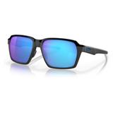 Oakley OO4143 Parlay Sunglasses - Men's Steel Frame Prizm Sapphire Polarized Lens 58 OO4143-414305-58