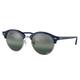 Ray-Ban RB4246 Clubround Sunglasses Blue On Silver Frame Dark Blue Gradient Mirror Polarized Lens 51 RB4246-1366G6-51