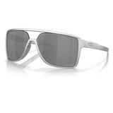 Oakley OO9147 Castel Sunglasses - Men's X Silver Frame Prizm Black Lens 63 OO9147-914707-63