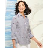 Draper's & Damon's Women's Embroidered Mini Star Shirt - Multi - 3X - Womens