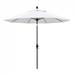 California Umbrella 9' Sun Master Series Patio Umbrella With Matted Black Aluminum Pole Fiberglass Ribs Collar Tilt Crank Lift With Olefin White Fabric - California Umbrella GSCUF908705-F04