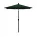 California Umbrella 7.5' Pacific Trail Series Patio Umbrella With Stone Black Aluminum Pole Aluminum Ribs Push Button Tilt Crank Lift With Olefin Hunter Green Fabric - California Umbrella GSPT758302-F08