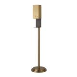 "Nova of California 54"" Hand Sanitizer Dispenser - Floor, Brushed Brass with Gel - NOVA of California 7020546BB"