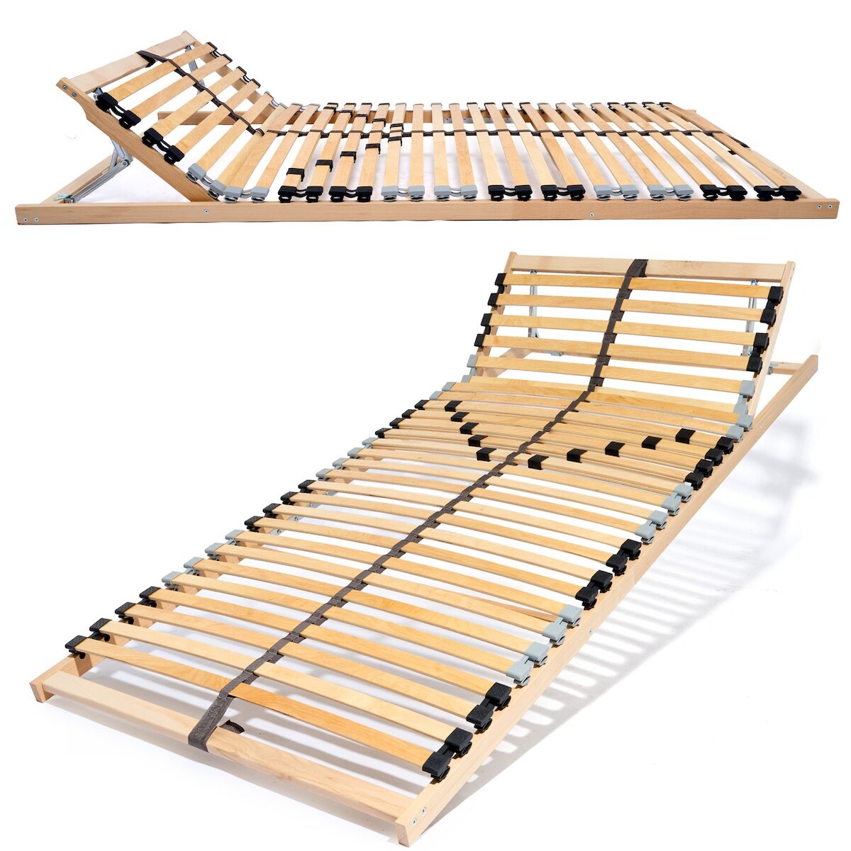 Coemo 7-Zonen Lattenrost ERGO K 80 x190 cm verstellbar Kopfteil Härtegrad verstellbar 26 Leisten mit Härtegradverstellung Image