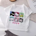 T-shirt Hello Kitty Melody pour enfants T-shirt Kawaii Sanurgente Anime Cartoon Vêtements