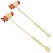 2Pcs Body Massager Handheld Back Massager Portable Back Scratcher Wood Massage Hammer