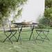 vidaXL 3/5 Piece Patio Dining Set Expanded Metal Mesh Anthracite