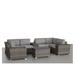 Living Source International 10-Piece Wicker / Rattan Sectional Set in Gray/Brown