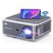 1080P Full HD WiFi Movie Projector,Gray