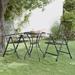 vidaXL Patio Table Expanded Metal Mesh Anthracite Ø 23.6"x28.3"/Ø 31.5"x28.3"