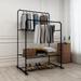 Metal Garment Rack Freestanding Hanger Double Rods Multi-functional Bedroom Clothing Rack