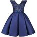 Scyoekwg Toddler Girls Dresses Clearance Children s Sequin Dress Skirt Flying Sleeve Girl Dress Festival Party Princess Dress Navy 9-10 Years