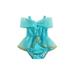 Qtinghua Newborn Baby Girls Princess Clothes Tutu Mesh Blue Romper Bodysuit Jumpsuit Birthday Party Outfits Blue 0-6 Months