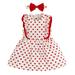 ZHAGHMIN Fancy Dresses for Girls 10-12 Toddler Girls Sleeveless Valentine S Day Hearts Printed Ruffles Princess Dress Headbands Set 4 Years Old Girl Clothes Girl Sweaters Toddler Bunny Dress Casual