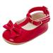 0-6 Months Baby Girls Shoes Infant Mary Jane Flats Princess Wedding Dress Baby Sneaker Shoes Toddler Shoes Baby Girls Cute Fashion Soft Bottom Sandals Red