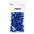 Essentials by Leisure Arts Pony Bead 6mm x 9mm Metallic Blue Opaque Plastic Pony Beads Bulk 500 pieces for Arts Crafts Bracelet Necklace Jewelry Making Earring Hair Braiding