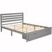 Builddecor Solid Wood Storage Platform Bed Frame Wood in Gray | 40.65 H x 60.95 W x 80.65 D in | Wayfair miumiuWF197753AAE