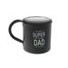 iH casadécor IH Casa Decor Stainless Steel Mug w/ Printing Super Dad - Set Of 2 Stainless Steel in Black/Brown/Gray | 5 H x 3.5 W in | Wayfair