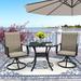 Alcott Hill® Seddon Square 2 - Person Powder Coated Steel Bistro Set w/ Cushions in Black | Outdoor Furniture | Wayfair