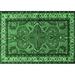 Ahgly Company Indoor Rectangle Persian Emerald Green Traditional Area Rugs 8 x 12