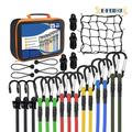 25pcs Bungee Cords with Carabiner Set