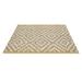 White 70.8 x 47.2 x 0.7 in Indoor Area Rug - Foundry Select Rectangle Damiracle Geometric Hand Tufted Wool Area Rug in Beige Wool | Wayfair