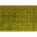 Ahgly Company Machine Washable Indoor Rectangle Persian Yellow Bohemian Area Rugs 5 x 8