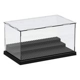 Dreamtale Acrylic Display Case for Lego Minifigures Base Compatible with Various Building Block Toys(Black)