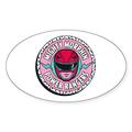 CafePress - Mighty Morphin Power Rangers Red Ra - Sticker (Oval)