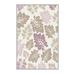 White Rectangle 3'11" x 5'11" Area Rug - East Urban Home Maryjane Floral Machine Made Polyester Area Rug in Ivory/Gray/Purple Polyester | Wayfair