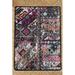 Black/Pink 79 x 31 x 0.39 in Area Rug - East Urban Home Burnam Abstract Machine Made Power Loomed Blend Area Rug in Black/White/Pink | Wayfair