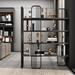 East Urban Home 70.9" H x 49.2" W Geometric Bookcase Metal in Black | 70.9 H x 49.2 W x 11 D in | Wayfair 0CE91685057446E88F5B3C200CD44A8F