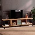 East Urban Home Imhoff TV Stand for TVs up to 48" Wood in Brown | 17.2 H x 70.9 W x 13.8 D in | Wayfair AC785392E5B440299322863C8287BB7C
