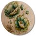 Wildon Home® Vibrant Green Poppy Flowers II - Floral & Botanical Wall Art - Natural Pine in Blue/Brown/Green | 23 H x 23 W x 1 D in | Wayfair