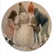 The Holiday Aisle® Building A Huge Snowman II - Modern Wood Wall Art - Natural Pine Wood in Brown/Gray/White | 29 H x 29 W x 1 D in | Wayfair