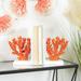 Dovecove Textured Coral Bookends Stone, Rubber in Gray/Orange | 7.1 H x 6.25 W x 3.5 D in | Wayfair 0AD2058138C14582B853C316FDB01E1B