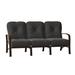 Woodard Fremont Patio Sofa Metal/Sunbrella® Fabric Included in Black/Brown | 35.5 H x 75.25 W x 35.75 D in | Wayfair 9U0420-48