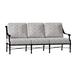 Woodard Delphi 80" Wide Patio Sofa w/ Cushions Metal/Sunbrella® Fabric Included in Gray/Black | 33.25 H x 80 W x 32.75 D in | Wayfair 850620-92-54A