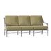 Woodard Delphi 80" Wide Patio Sofa w/ Cushions Metal/Sunbrella® Fabric Included in Gray/Brown | 33.25 H x 80 W x 32.75 D in | Wayfair 850620-72-71A