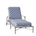 Woodard Delphi 76" Long Reclining Single Chaise w/ Cushion Metal in Gray | 22.75 H x 32 W x 76 D in | Outdoor Furniture | Wayfair 850470-72-71A