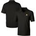 Men's Cutter & Buck Black Oakland Athletics Forge Pencil Stripe Stretch Polo