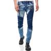 Straight-Jeans RUSTY NEAL "URUMA", Herren, Gr. 38, US-Größen, blau (blau, denim), 98% Baumwolle, 2% Elasthan, mehrfarbig, casual, Jeans, mit trendigen Zierelementen