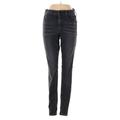 Old Navy Jeans - Mid/Reg Rise Skinny Leg Denim: Gray Bottoms - Women's Size 7 - Dark Wash