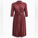 Torrid Dresses | Midi Rayon Slub Belted Shirtdress - Size 00 | Color: Purple | Size: 0x